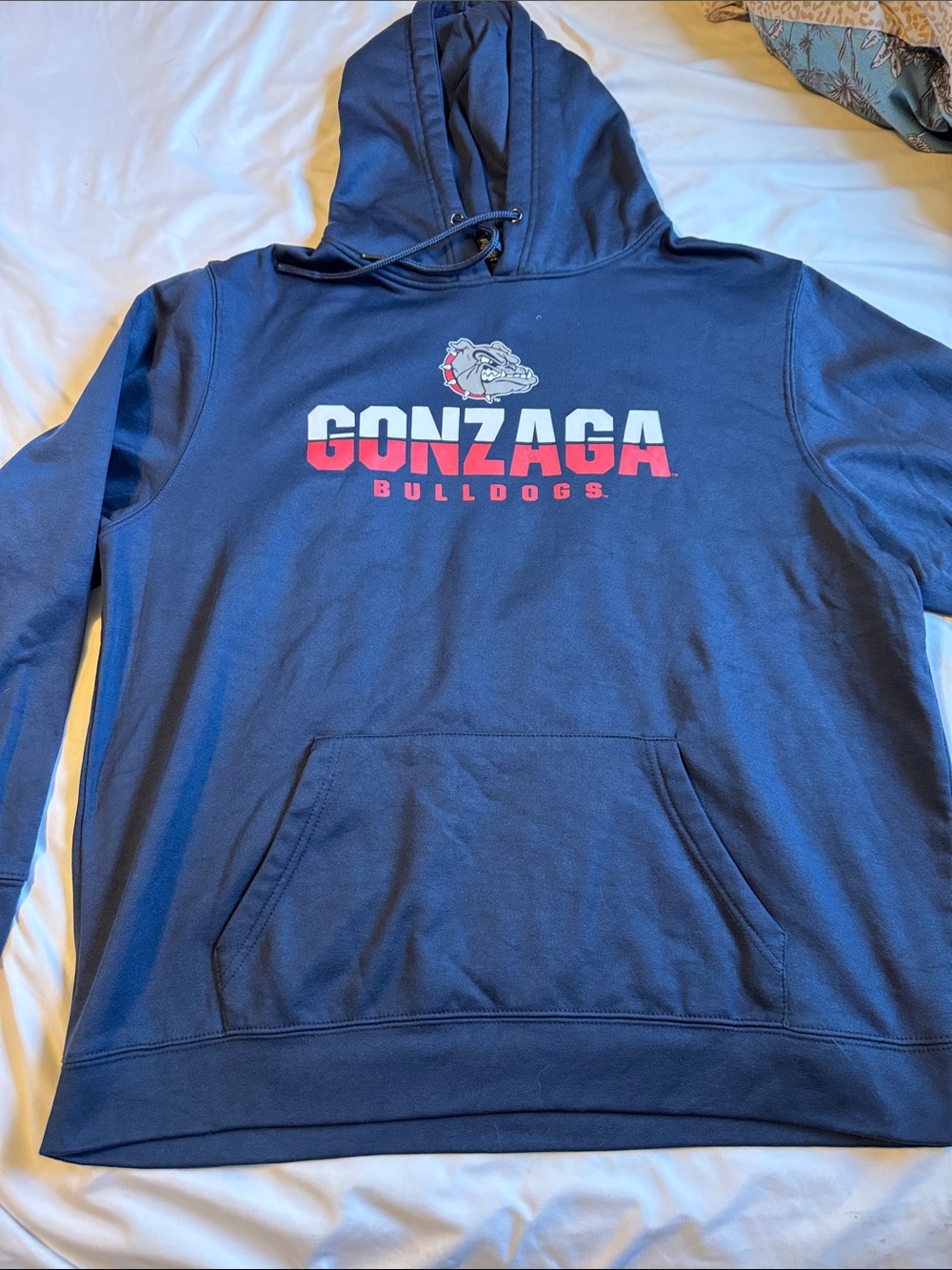 Gonzaga Navy and Red Hooded Sweatshirt